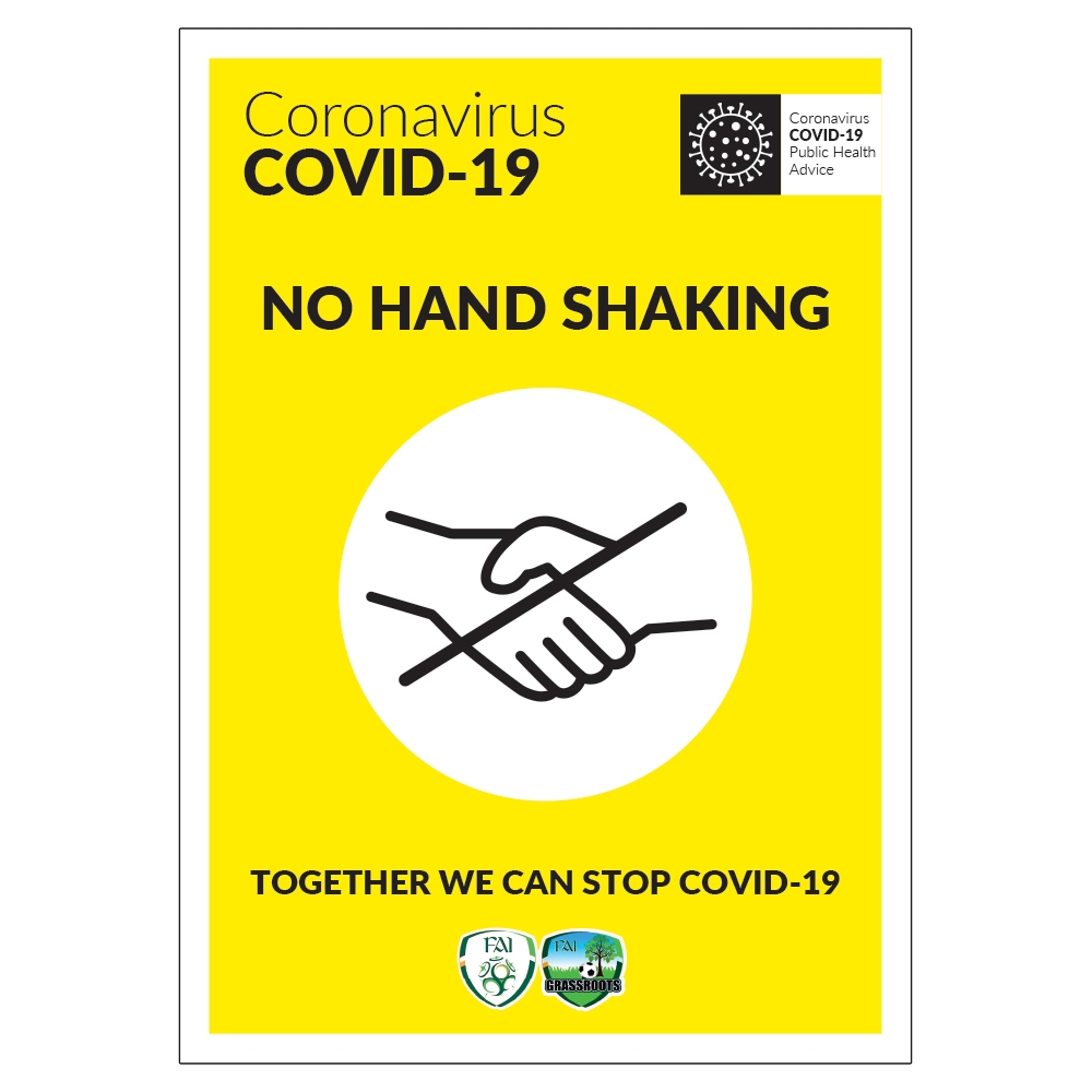COVID19 FAI No Hand Shaking Sign Social Distancing
